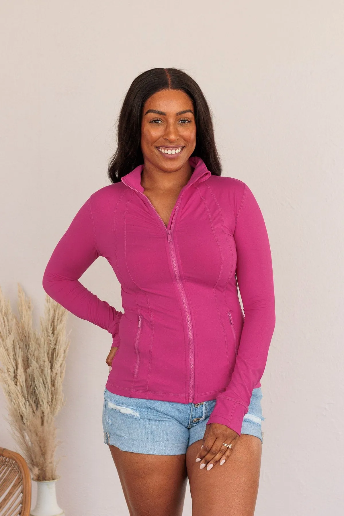 Daily Walks Athleisure Jacket- Raspberry