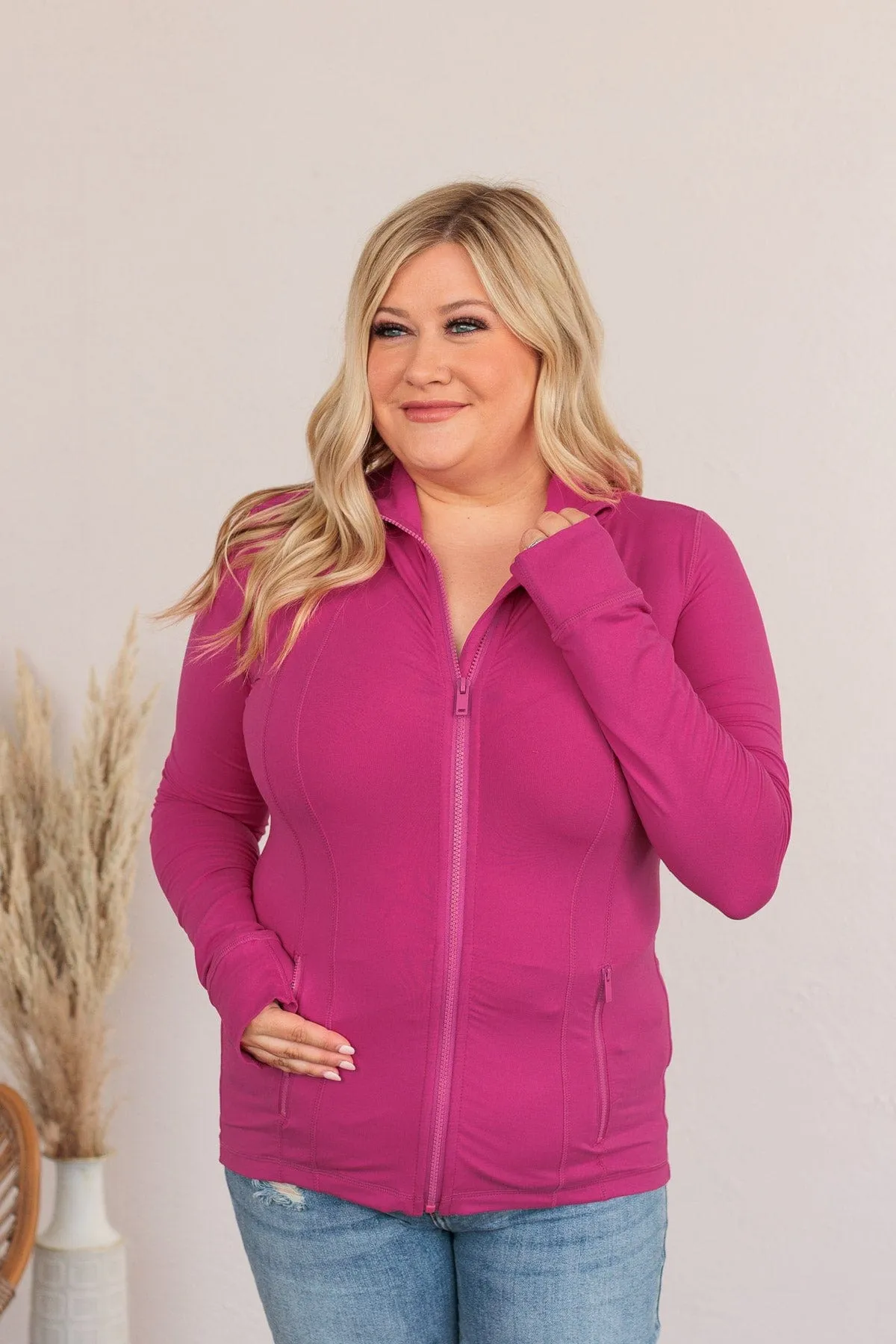 Daily Walks Athleisure Jacket- Raspberry