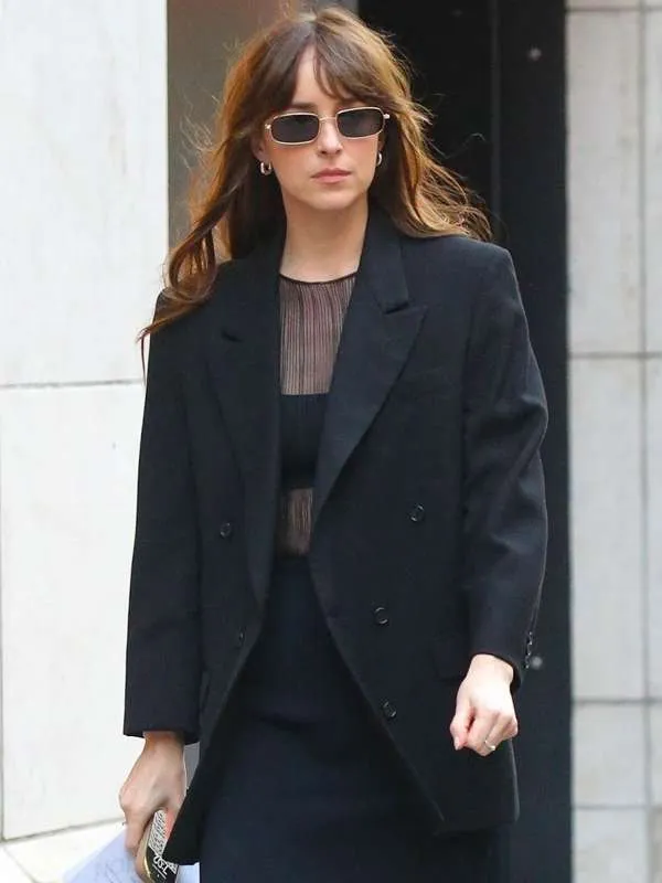 Dakota Johnson Materialists Black Blazer - New American Jackets