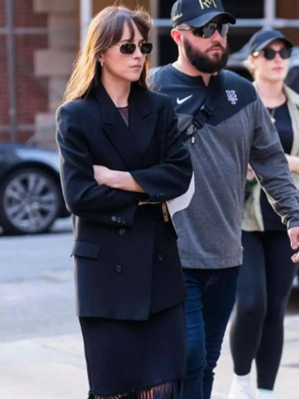 Dakota Johnson Materialists Black Blazer - New American Jackets