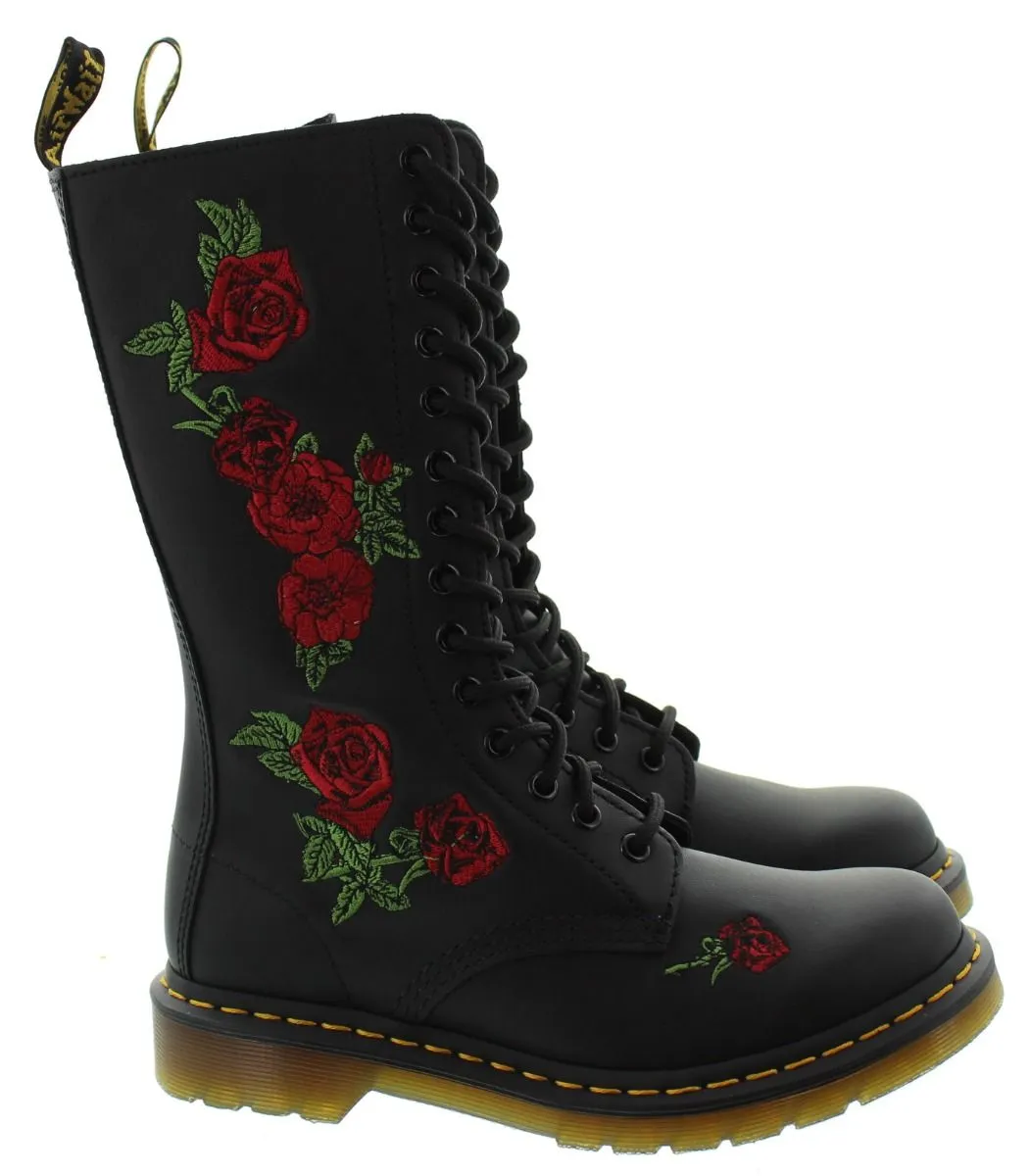 DR MARTENS Ladies 1914 Vonda Calf Boots In Black