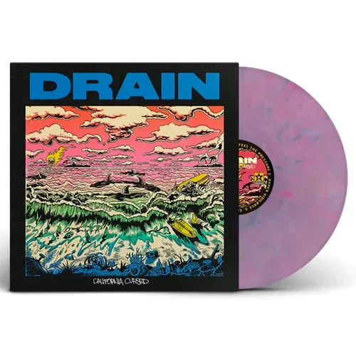 DRAIN 'CALIFORNIA CURSED' LP (Translucent Pink w/ Green Marble Vinyl)