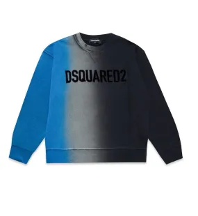 Dsquared2 Sweater Vertical Ombre Grey & Blue