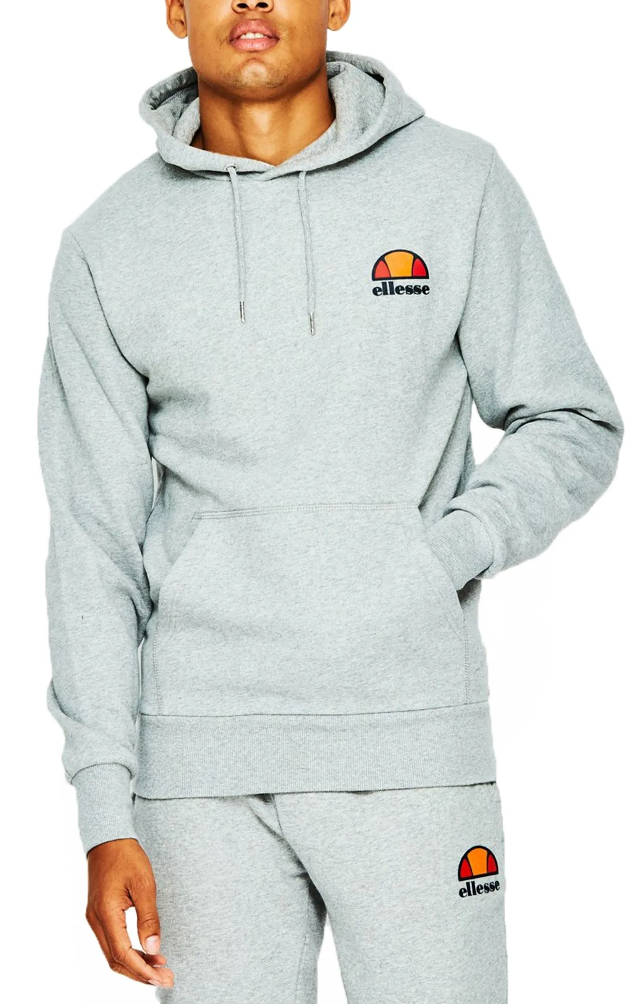 Ellesse Toce Logo Overhead Hoodie Grey Marl