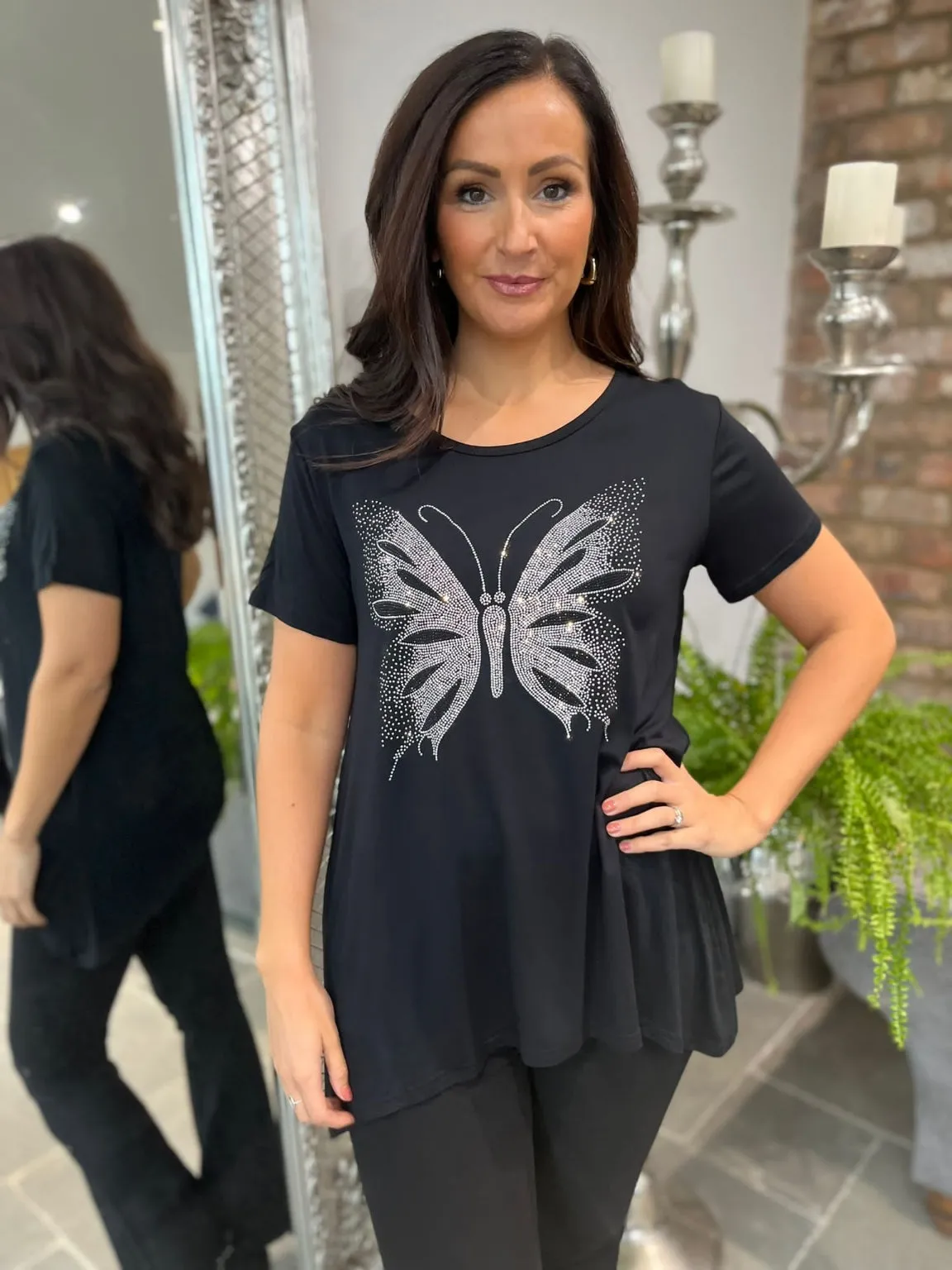 Embellished Butterfly Tee Amabel