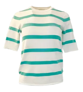 Esqualo Short Sleeve Sweater, Pool Blue