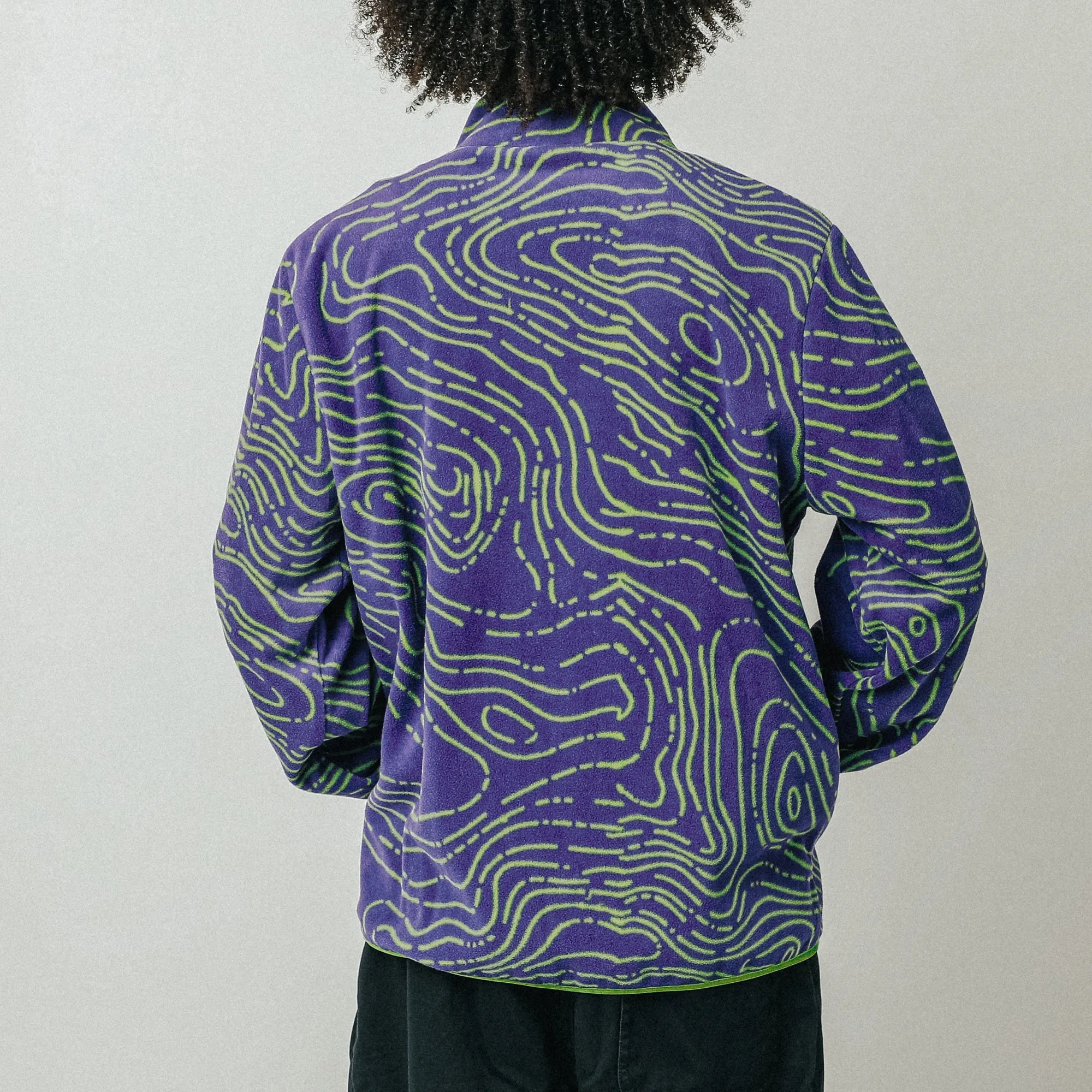 Eva Unit-01 Topography Pattern Purple Polar Fleece