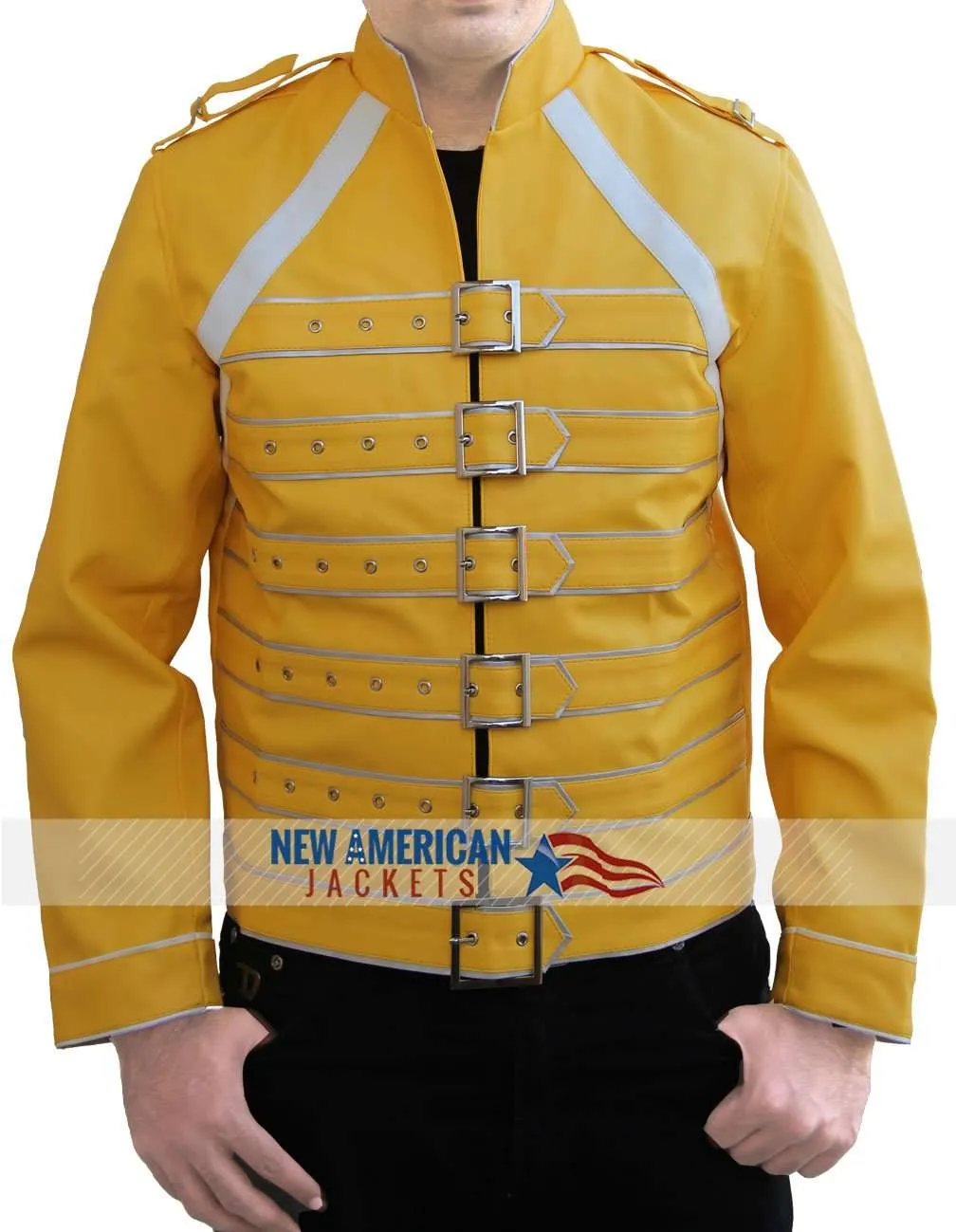 Freddie Mercury Yellow Leather Jacket | New American Jackets