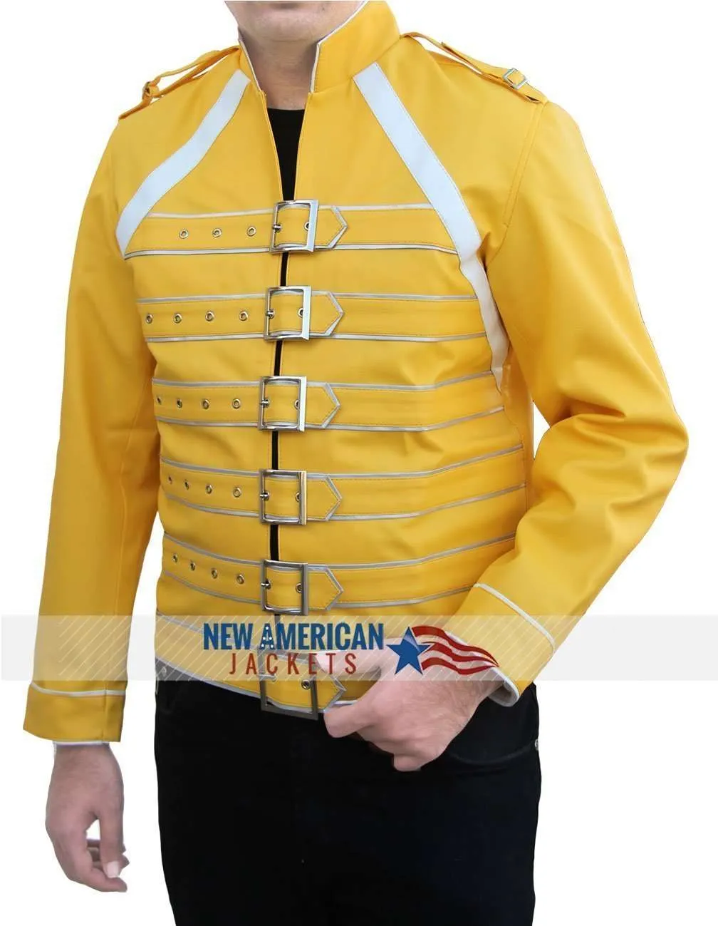 Freddie Mercury Yellow Leather Jacket | New American Jackets