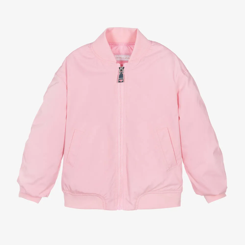 Girls Pink Bomber Jacket