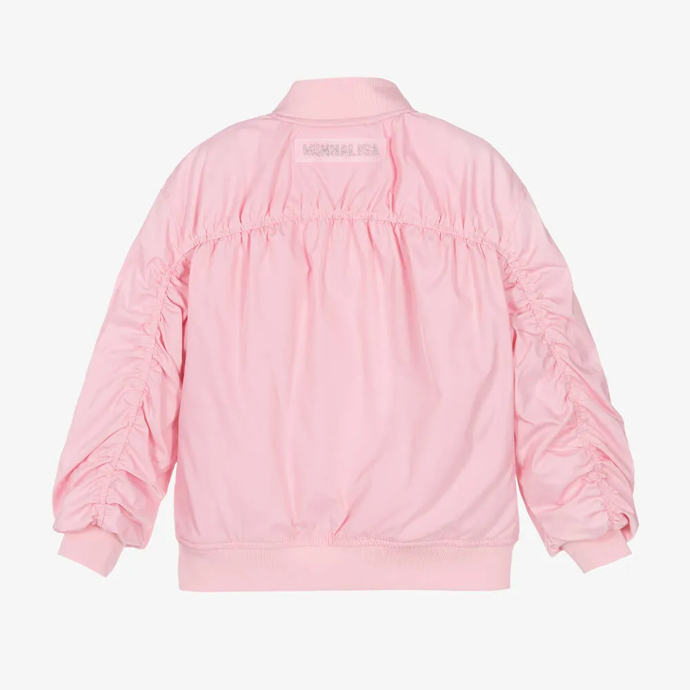 Girls Pink Bomber Jacket