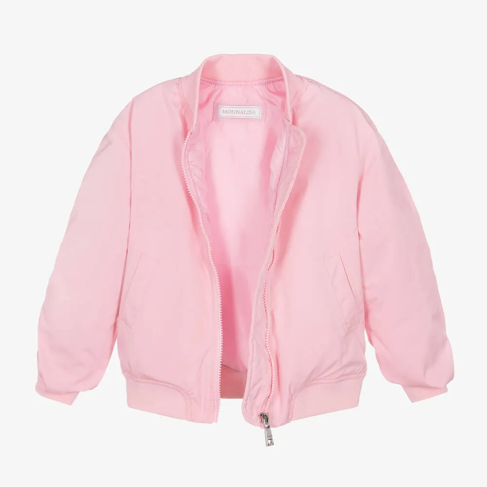 Girls Pink Bomber Jacket