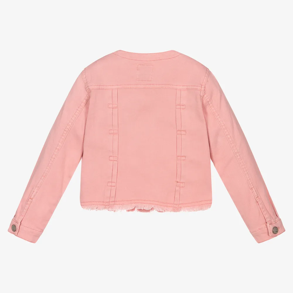 Girls Pink Denim Jacket