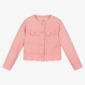 Girls Pink Denim Jacket