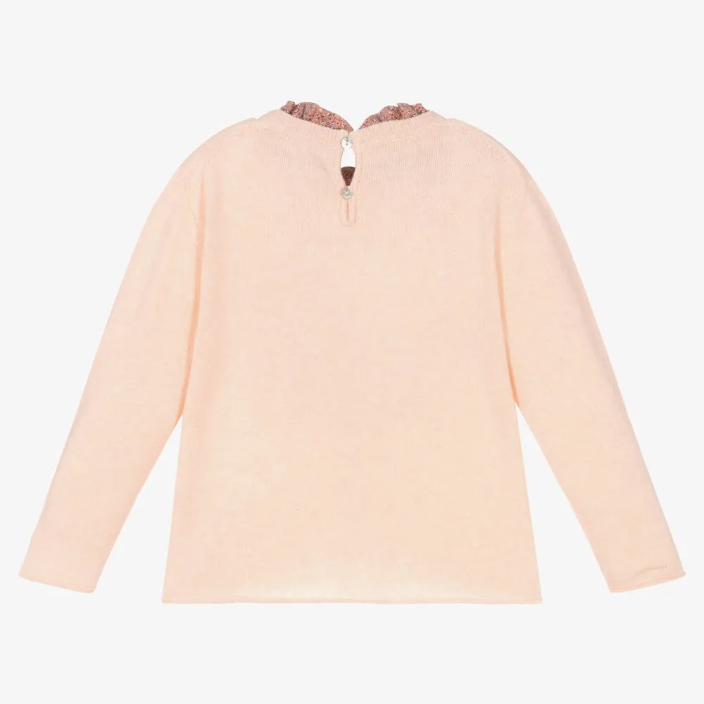 Girls Pink Wool Sweater