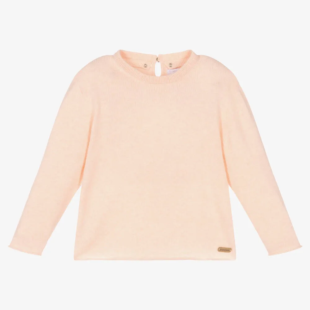 Girls Pink Wool Sweater