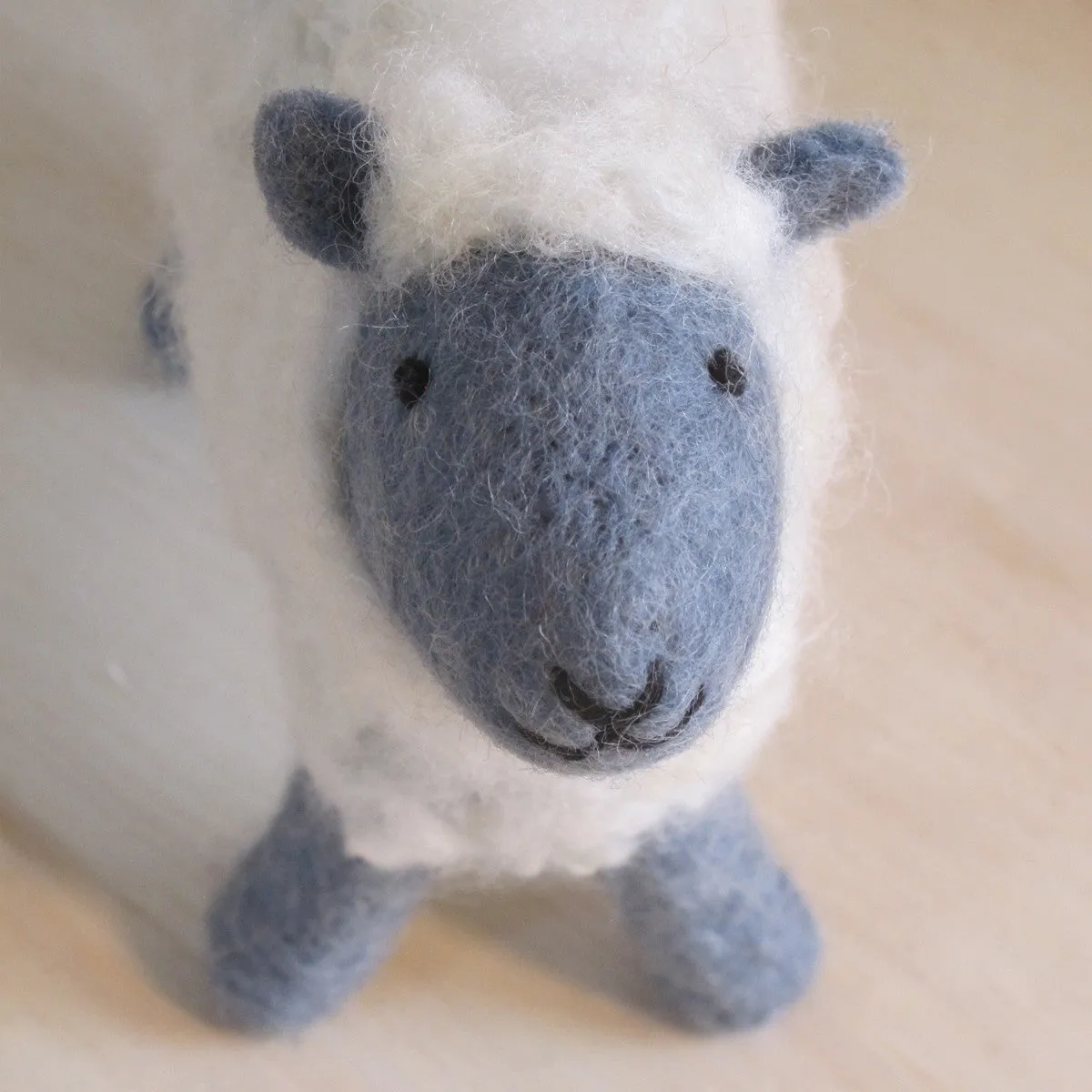 Hand Felted Grey Sheep - Small