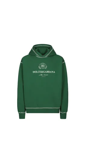 Hoodie With Dolce&gabbana Print - Green