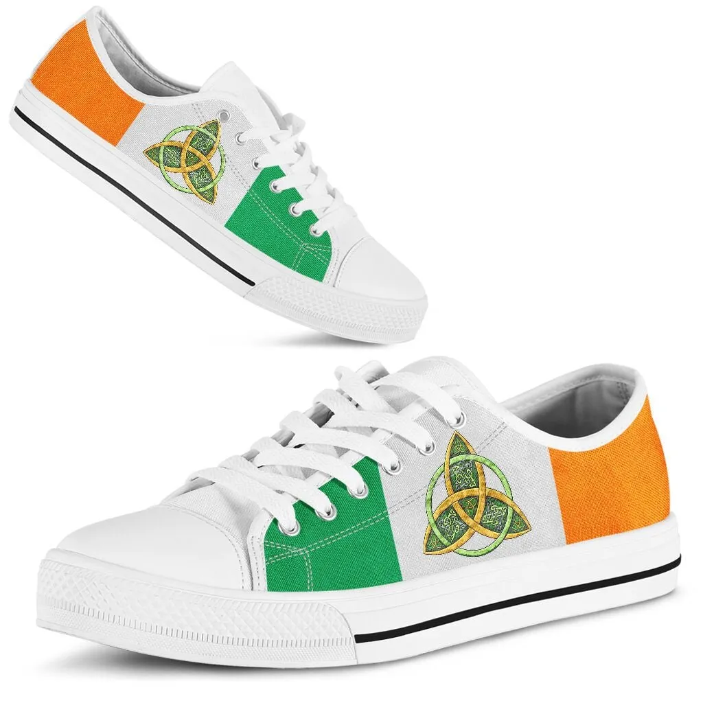 Irish Circle White Irish St Patrick’s Day Converse Sneakers Low Top Shoes