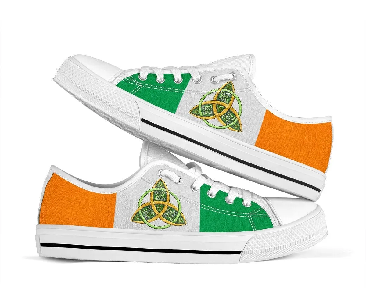 Irish Circle White Irish St Patrick’s Day Converse Sneakers Low Top Shoes