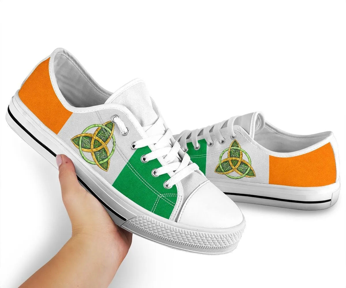 Irish Circle White Irish St Patrick’s Day Converse Sneakers Low Top Shoes