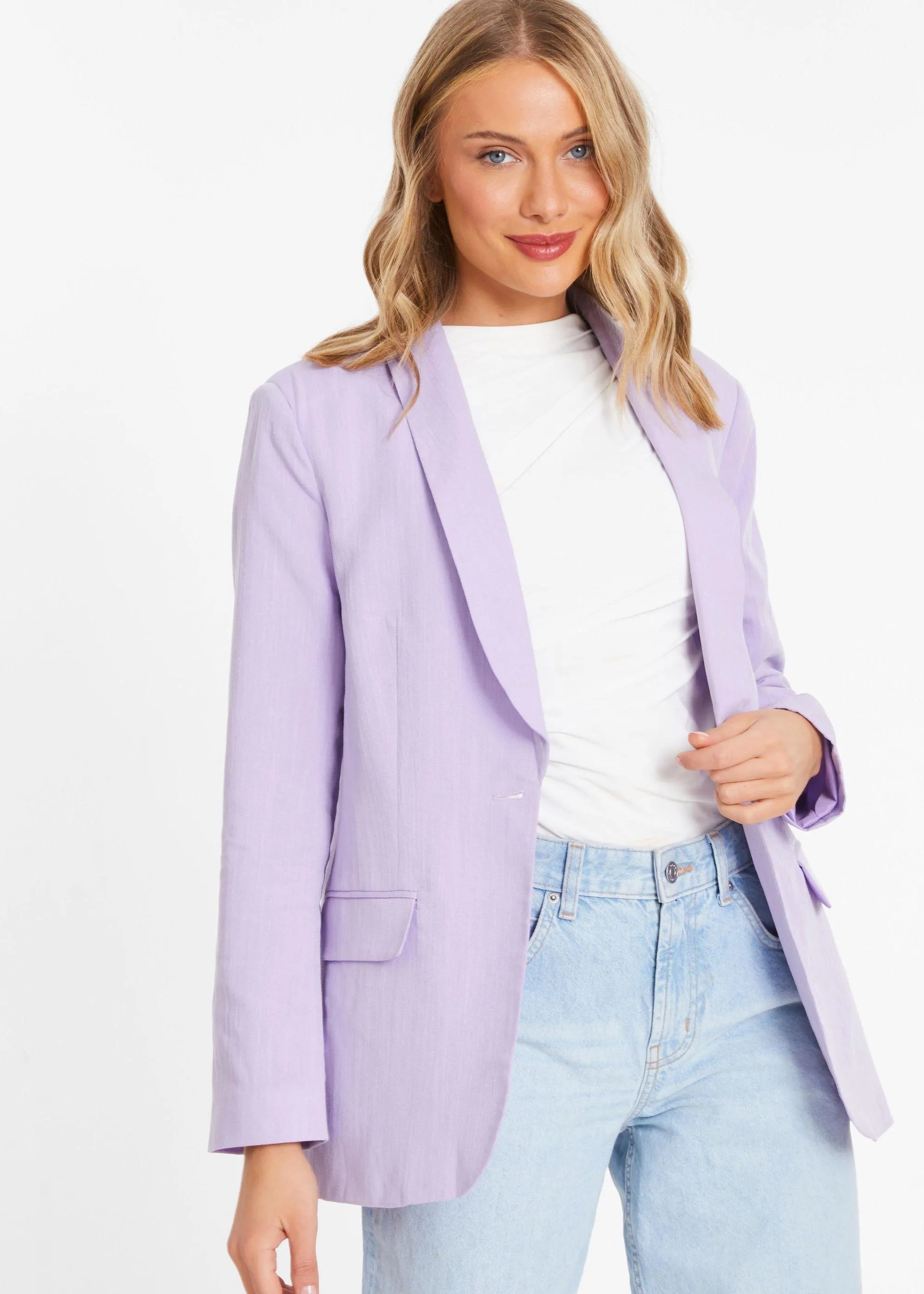 Jackets & Coats | Linen Look Blazer | Quiz