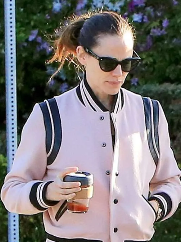 Jennifer Garner Pink Varsity Jacket - New American Jackets