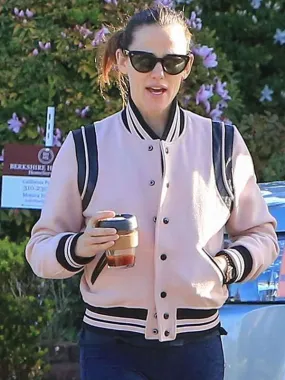 Jennifer Garner Pink Varsity Jacket - New American Jackets