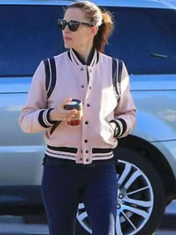 Jennifer Garner Pink Varsity Jacket - New American Jackets