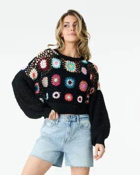 Kate Crochet Crop Sweater