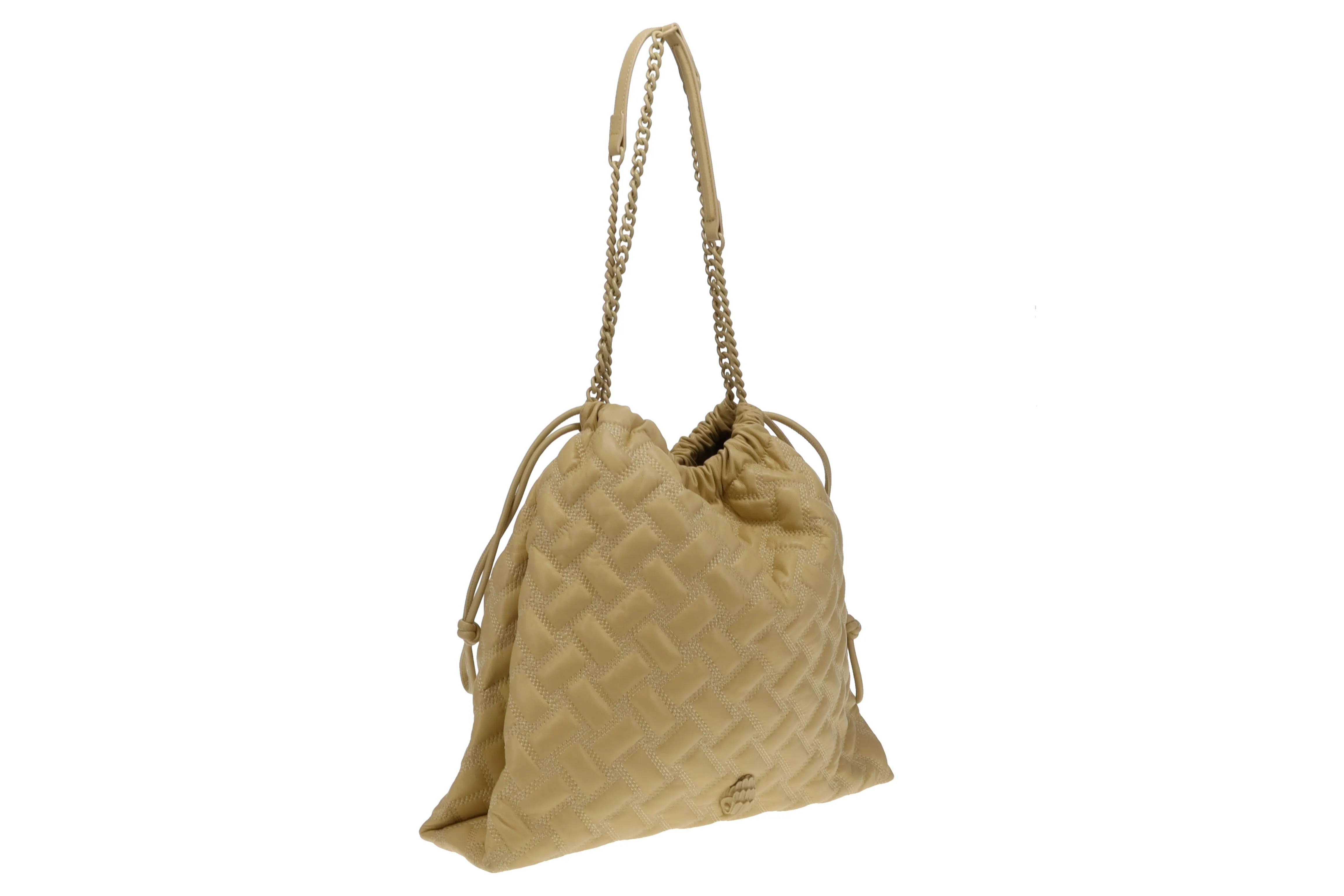 Kurt Geiger Cream Drench Kensington Drawstring Tote Bag