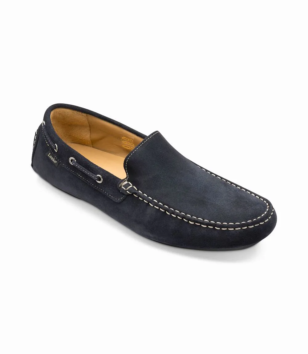 LOAKE  Donington - Suede Driving Shoes - Navy