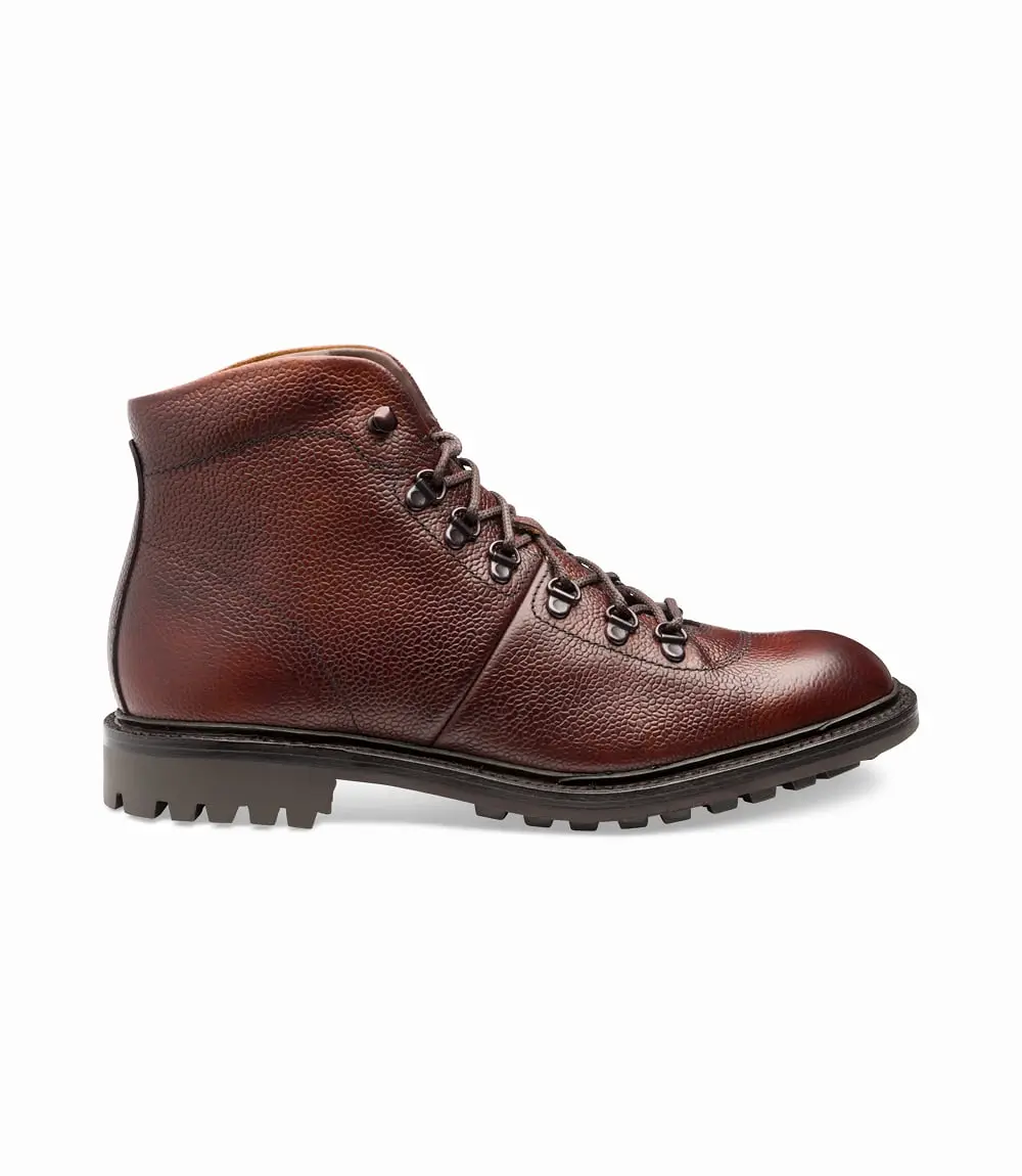 LOAKE - HIKER Premium Lace Up Boot - Oxblood Grain