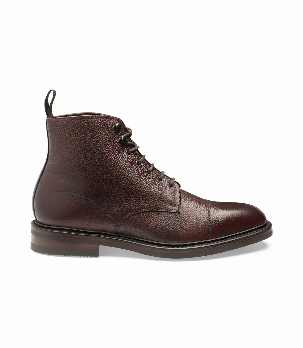 LOAKE - ROEHAMPTON Premium Derby Boot - Oxblood Grain