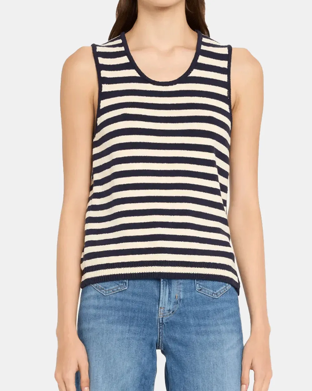 Mariner Sweater Tank in Navy Multicolor