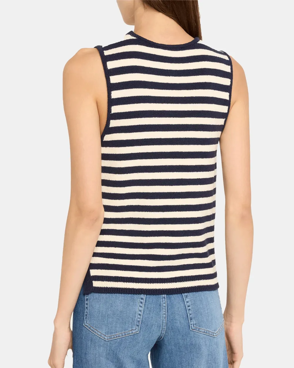 Mariner Sweater Tank in Navy Multicolor