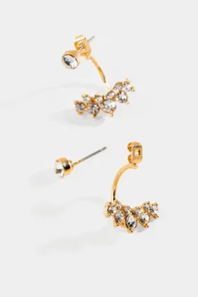 Martha Crystal Row Ear Jackets