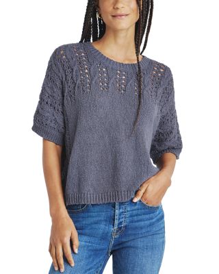 Mason Mixed Knit Short Sleeve Sweater