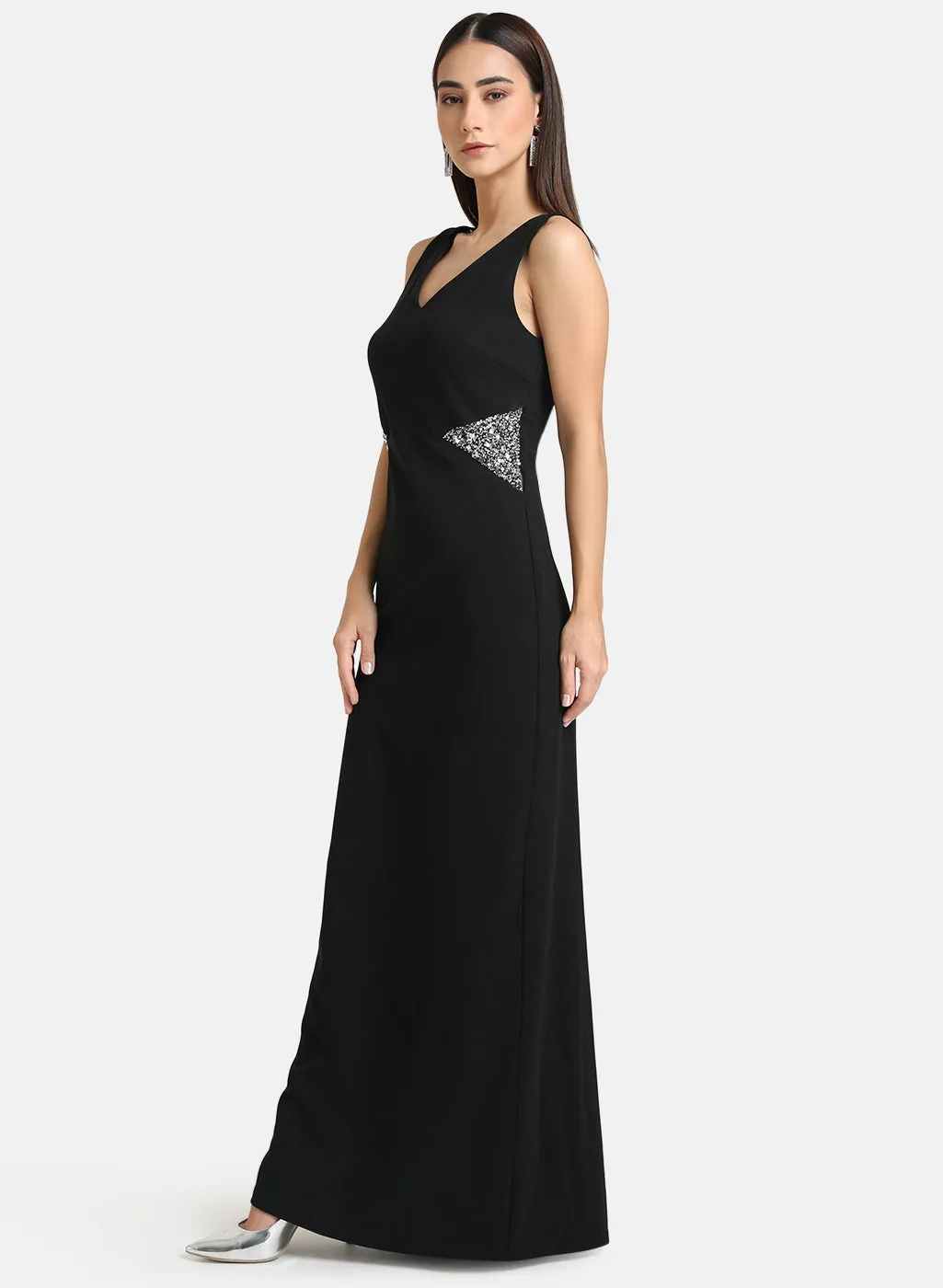 Maxi Dress With Waist Embellishment