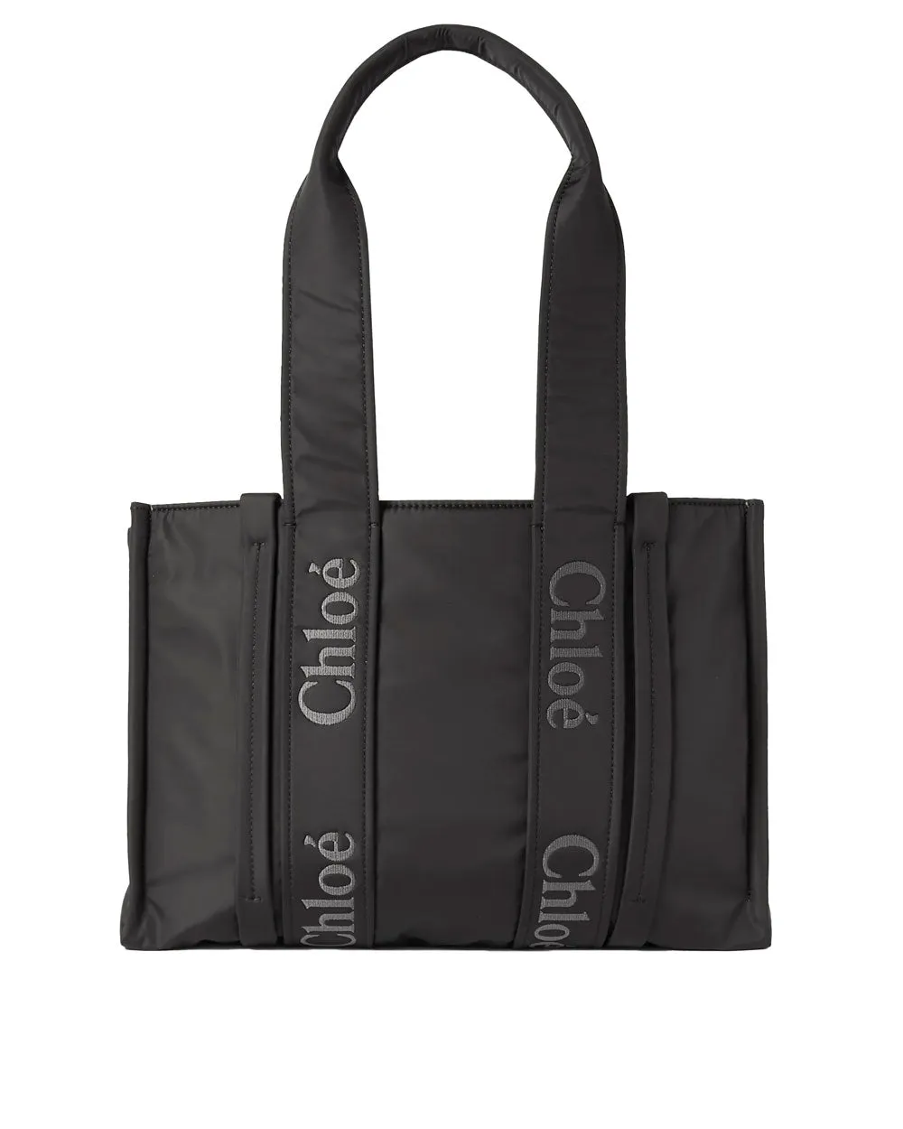 Medium Woody Tote Bag in Black