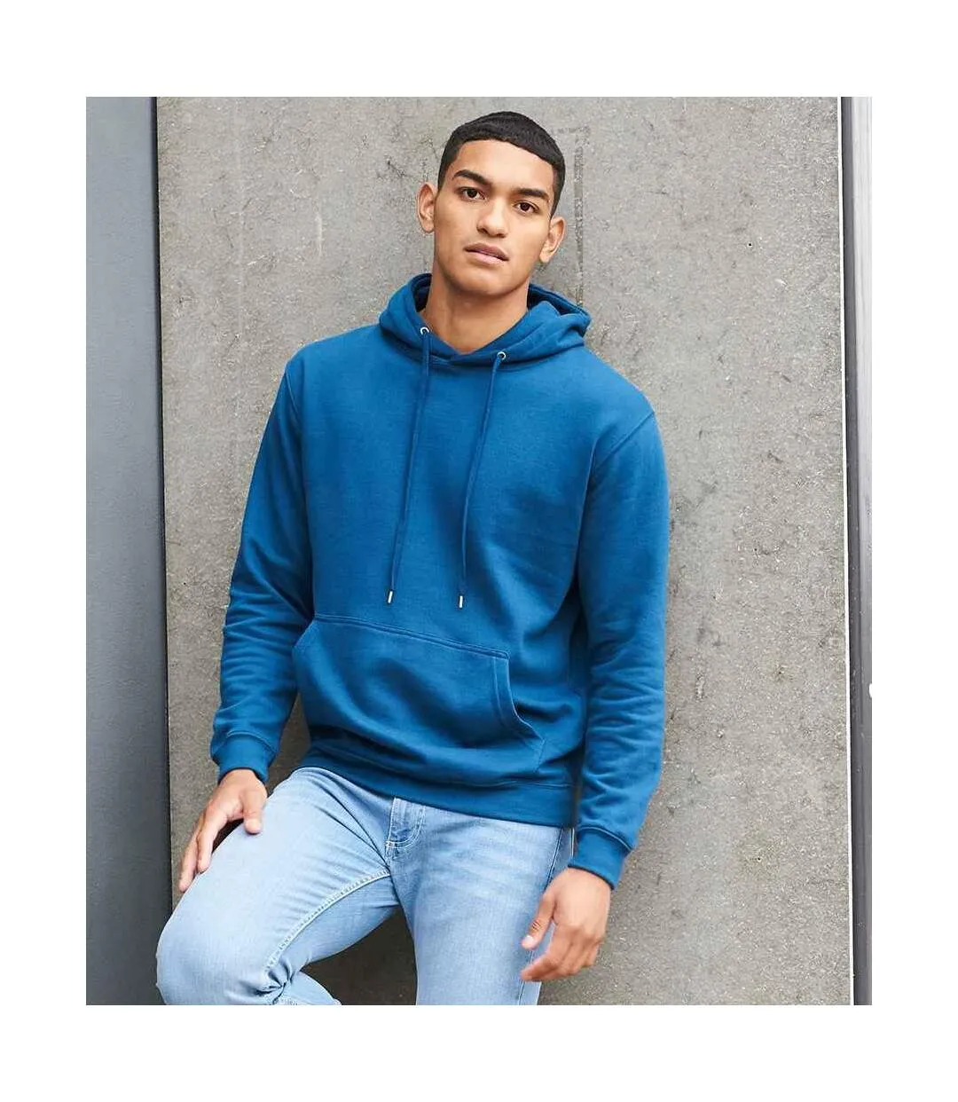 Mens organic hoodie ink blue Awdis