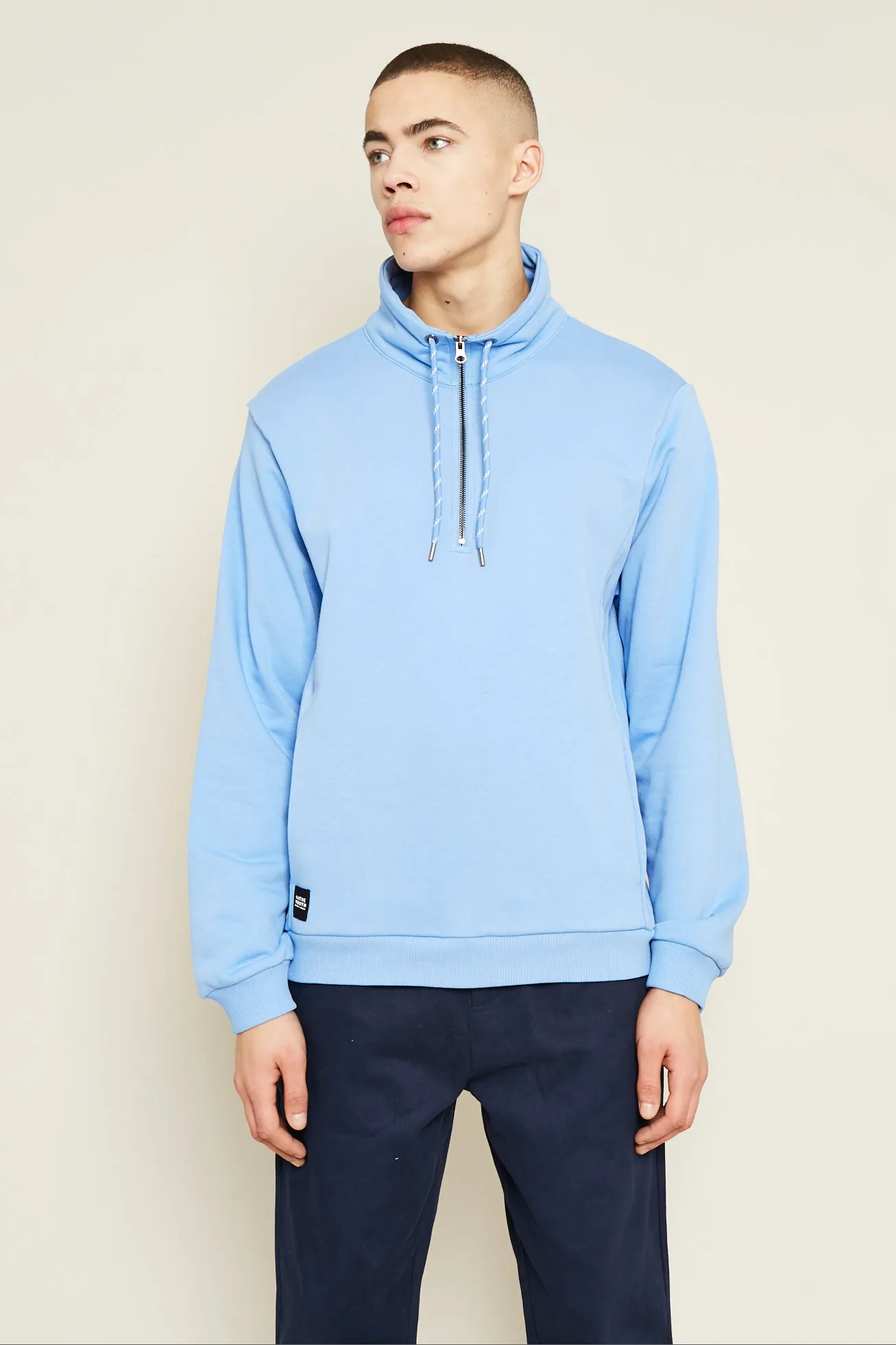 MONSANTO 1/2 ZIP SWEATER - BLUE