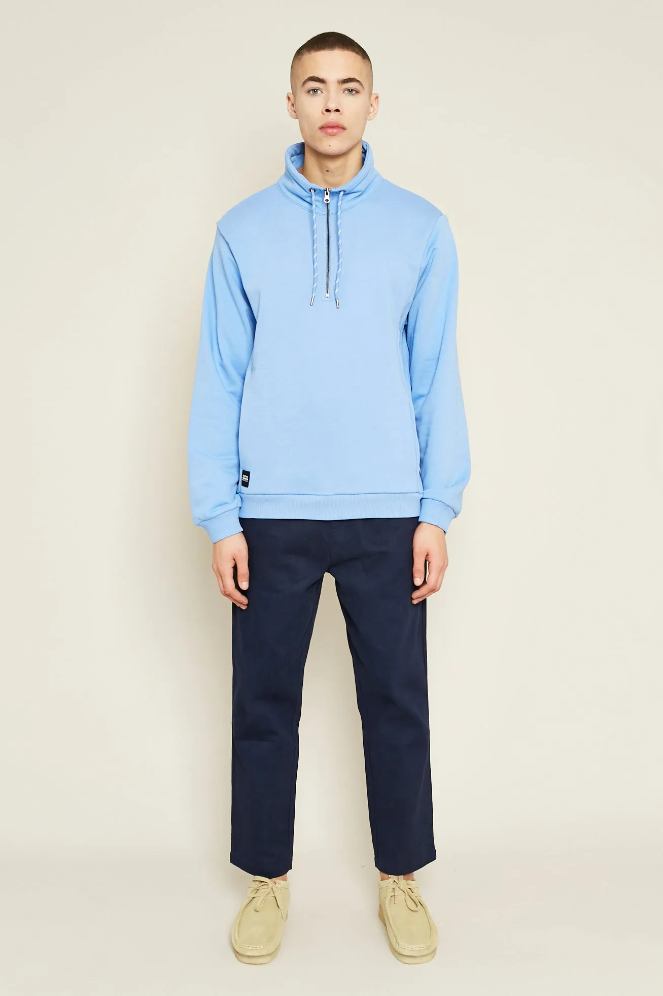 MONSANTO 1/2 ZIP SWEATER - BLUE