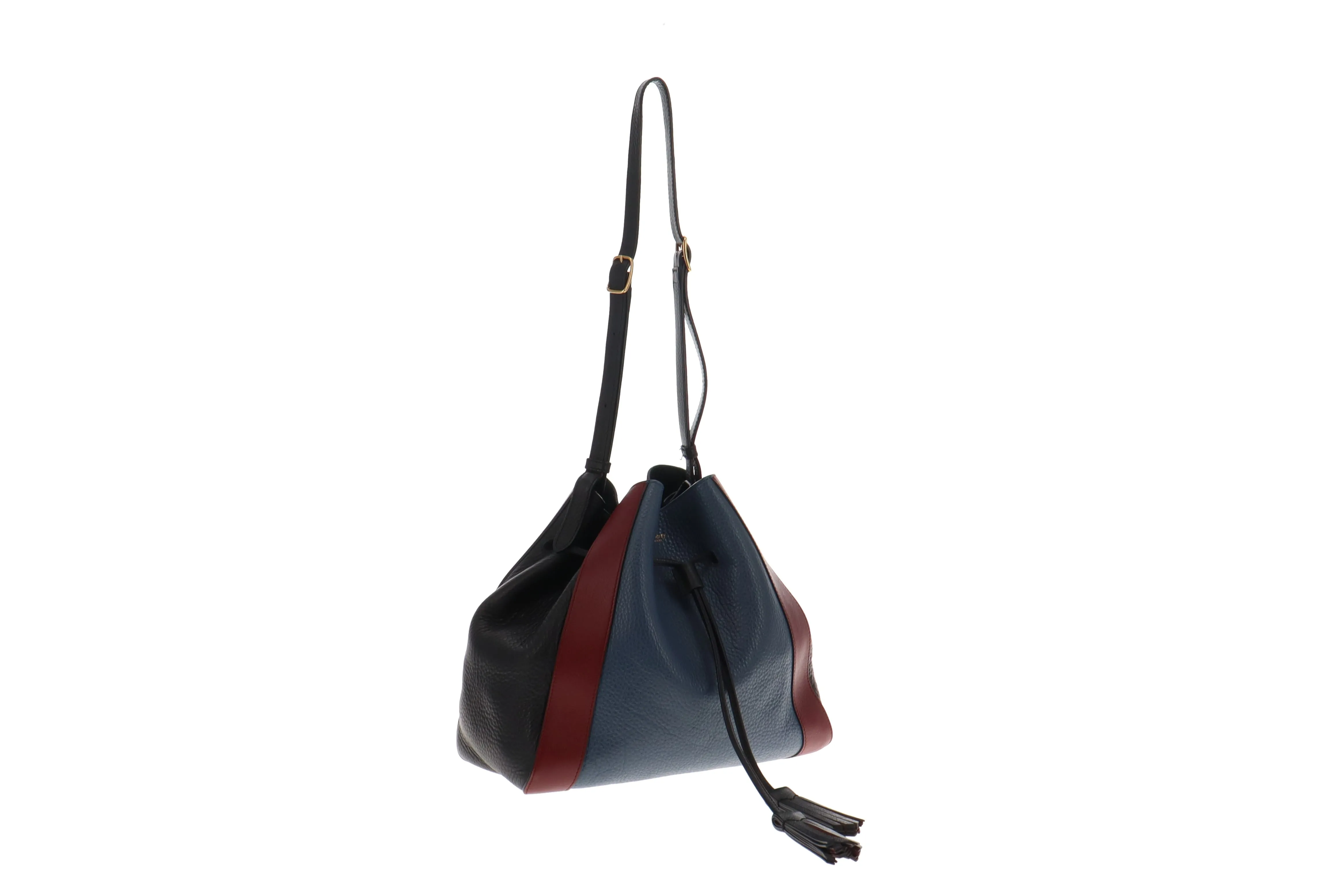 Mulberry Navy/Blue/Burgundy Leather Small Millie Tote Bag