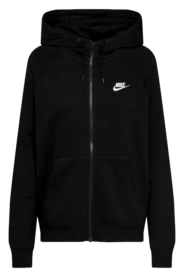 Nike Women Club Zip Hoodie Black