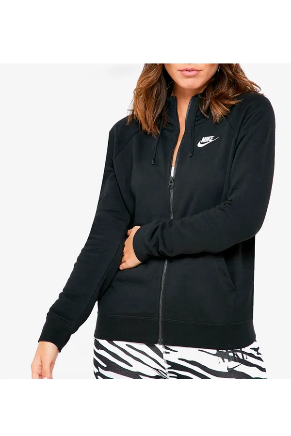 Nike Women Club Zip Hoodie Black