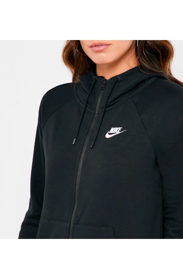 Nike Women Club Zip Hoodie Black