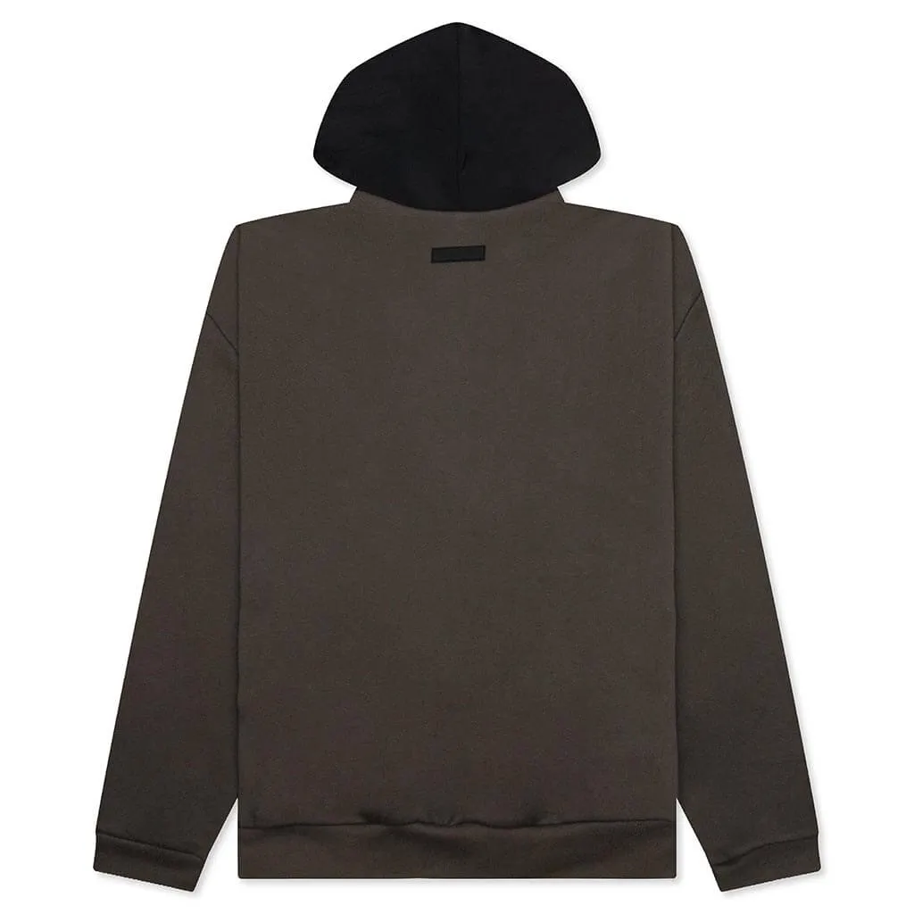 Nylon Fleece Hoodie - Ink/Jet Black