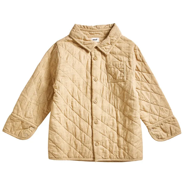 Oeuf Child Quilted Shirt Sand Beige