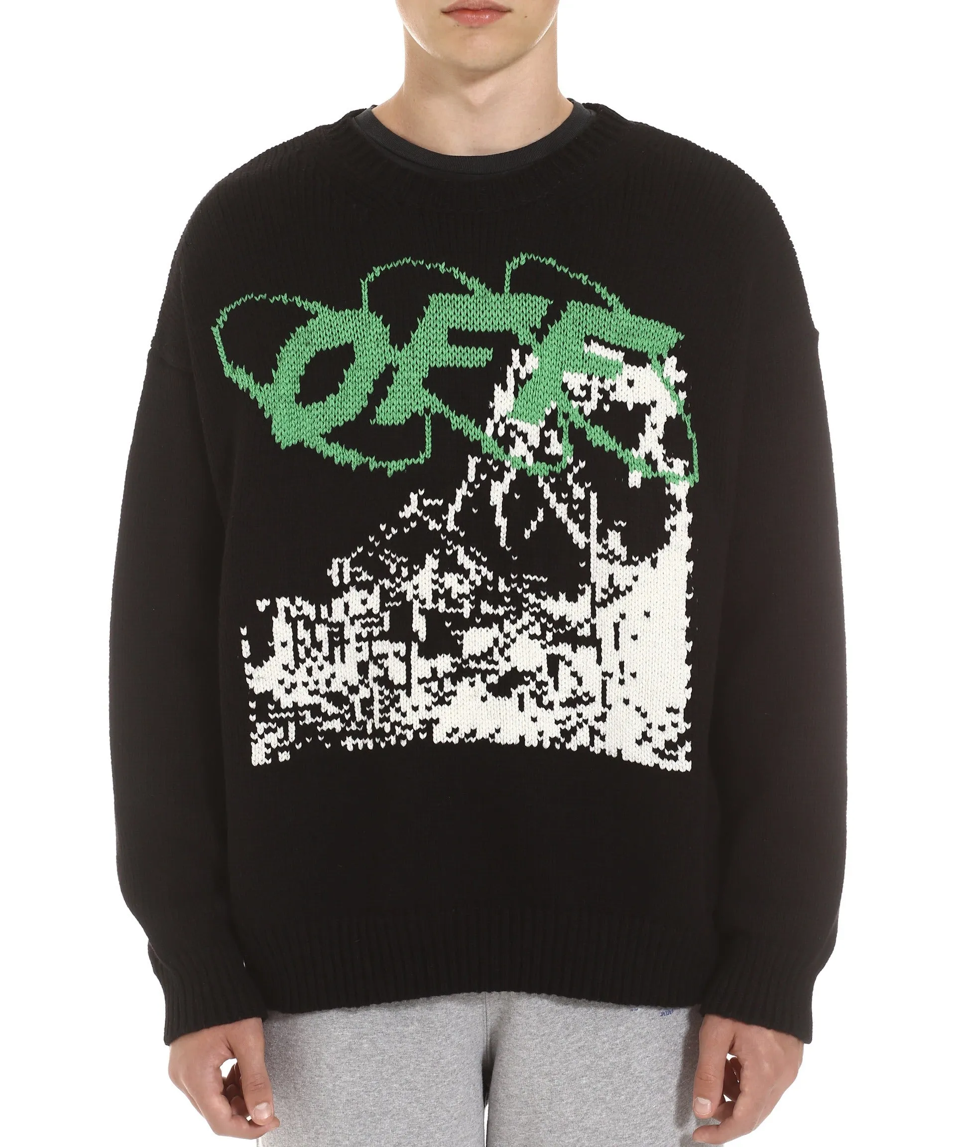 Off-White Crewneck Long-Sleeved Sweater